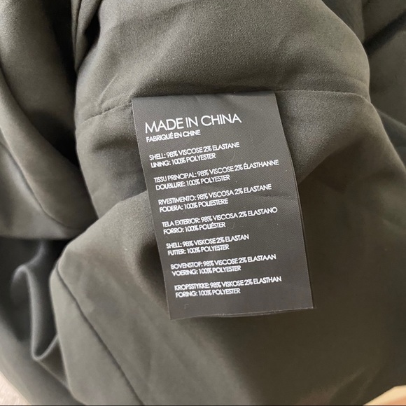 Club Monaco Dark Olive Green A Line Dress - Picture 8 of 9